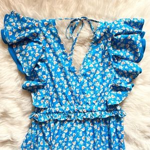 SENLIS | Dresses | New Senlis Amalie Floral Ruffle Midi Dress | Poshmark